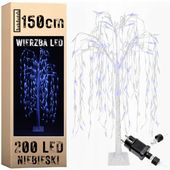 Wierzba drzewko 150 cm 200 LED świecące dekoracyjne stojące barwa niebieska