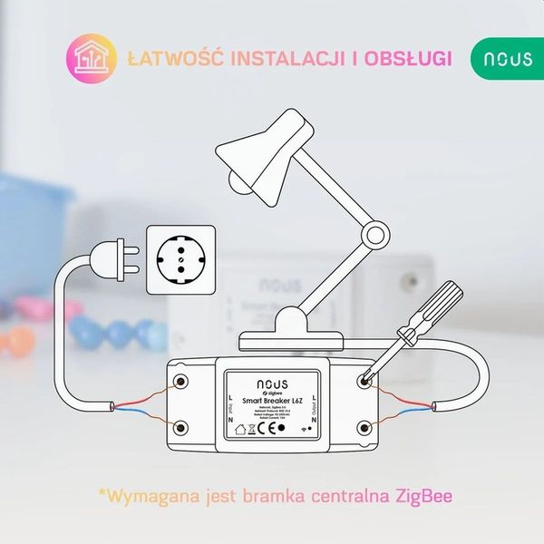 Inteligentny Włącznik Przekaźnik TUYA ZigBee2MQTT NOUS L6Z zdjęcie 6