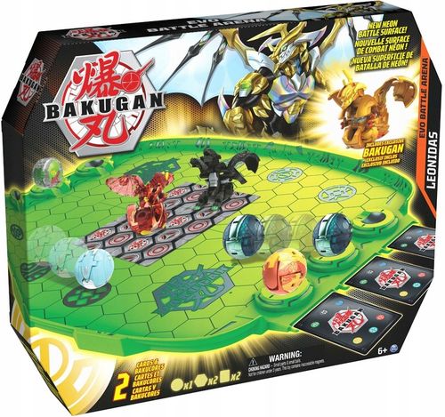 ZESTAW BAKUGAN BATTLE ARENA EVO LEONIDAS + FIGURKA I KARTY na Arena.pl