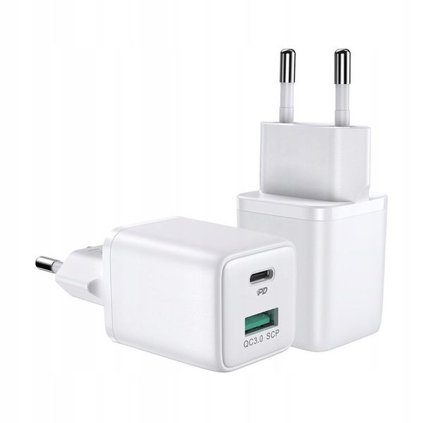 ŁADOWARKA SIECIOWA ZASILACZ 30W USB/USB-C SZYBKIE ŁADOWANIE zdjęcie 5