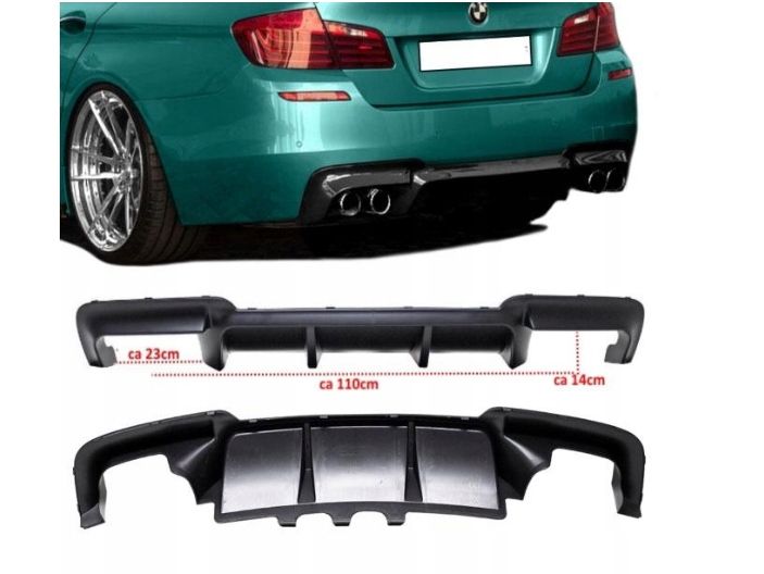 DYFUZOR BMW F10 F11 10- LOOK M5 DUET GLOSSY BLACK zdjęcie 2