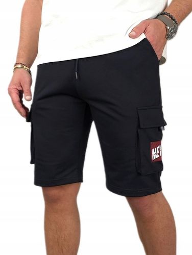 KRÓTKIE SPODENKI męskie DRESOWE bojówki z KIESZENIAMI dresy szorty - r. XL na Arena.pl