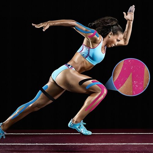 4x TAŚMA KINEZJOLOGICZNA TEJPY TAPE PLASTRY KINESIOTAPING WODOODPORNA 5M na Arena.pl