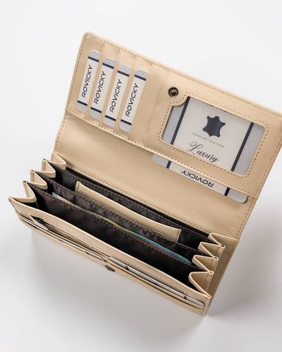 klasyczny portfel damski ze skóry ekologicznej - 4u cavaldi na Arena.pl