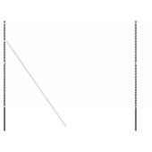 Słupki ogrodzeniowe 2 pcs Szary 200 cm Stal Malowana Proszkowo