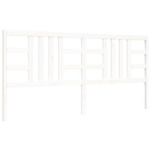 Łóżko bez materaca, białe, 200x200 cm, lite drewno sosnowe na Arena.pl