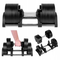 Hantel żeliwny regulowany automat 36 kg skok co 2kg sztangielka Rebel