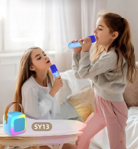 PRZENOŚNY GŁOŚNIK ZESTAW KARAOKE BEZPRZEWODOWY MIKROFON BLUETOOTH USB na Arena.pl