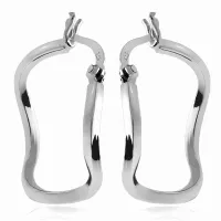 ELEGANCKIE WISZĄCE SREBRNE KOLCZYKI WYGINANE KÓŁKA KWADRATY PROSTOKĄTY