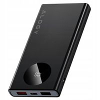 Powerbank 10000 mAh litowo-polimerowy 3xUSB szybkie ładowanie czarny