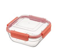 Pojemnik kwadratowy do przechowywania żywności 400 ml hermetyczny 4 klipsy