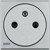 AXOLUTE - GNIAZDO 2P+Z 16A PŁASKIE ALUMINIUM (AUTOZACISKI) Bticino HC4142AF