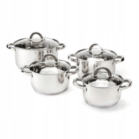 Zestaw garnków FLORINA Claude 8 cz. Indukcja INOX