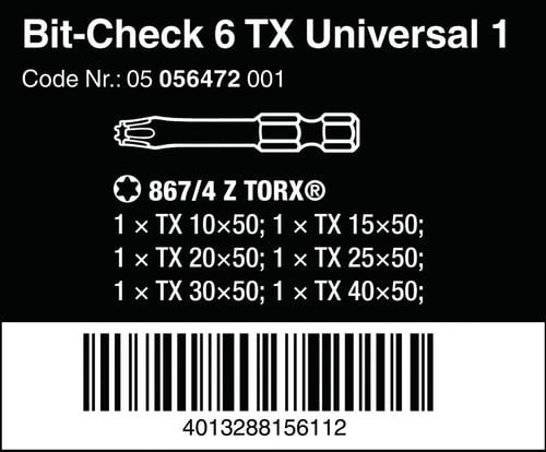 zestaw bit-check 6 tx universal 1, 6cz. - w05056472001 na Arena.pl