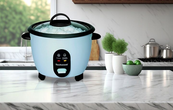 TECHWOOD RYŻOWAR ELEKTRYCZNY POJEMNY GARNEK URZĄDZENIE DO GOTOWANIA RYŻU zdjęcie 3