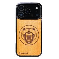 drewniane etui bewood do iphone 17 pro niedźwiedź merbau