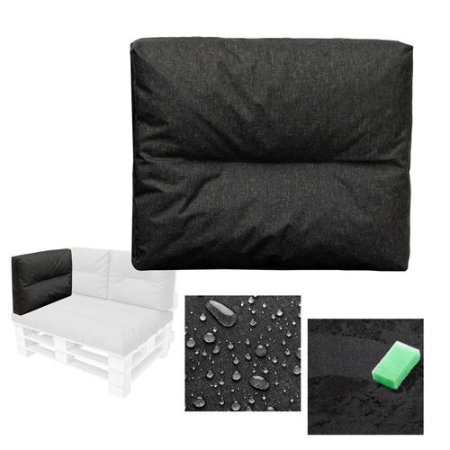 Poduszka oparciowa "Flora" 59x45 cm wodoodporna do mebli z palet, czarny na Arena.pl