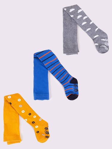 Rajstopy chłopięce bawełniane we wzory z ABS 3PAK 80-86 YOCLUB na Arena.pl