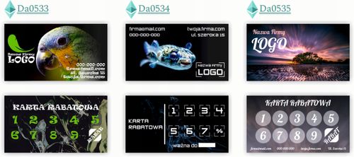 Karty stałego klienta RABATOWE 120 szt TWOJE LOGO nazwa firmy OCEANARIUM na Arena.pl