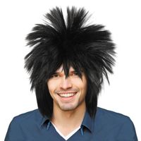 peruka czarny punk punkowiec metalik