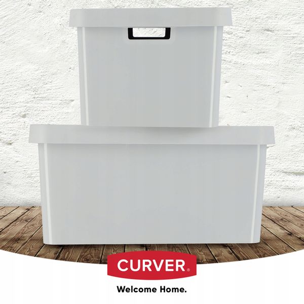 Curver Pojemnik Pudełko Z Pokrywką 45 L Szary zdjęcie 8