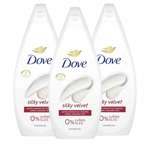 Dove Silky Velvet Żel pod prysznic 3 x 720ml zdjęcie 1
