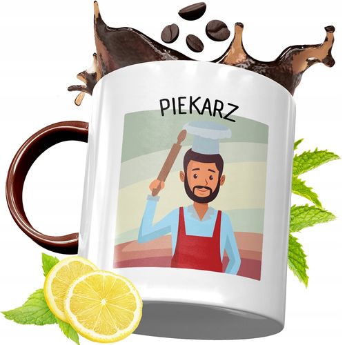 Kubek Bordowy Dla Piekarza Na Urodziny Prezent Z Nadrukiem Ze Zdjęciem na Arena.pl
