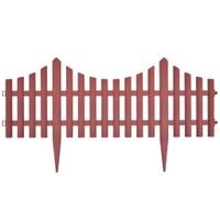 Obrzeża ogrodowe, 17 szt., 10 m, brązowe