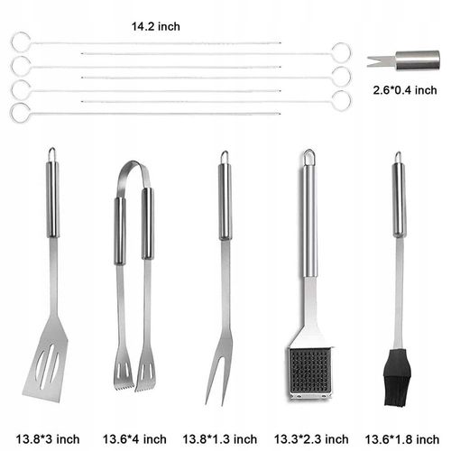 ZESTAW DO GRILLA Stal PRZYBORY XXL 30x AKCESORIA na Arena.pl