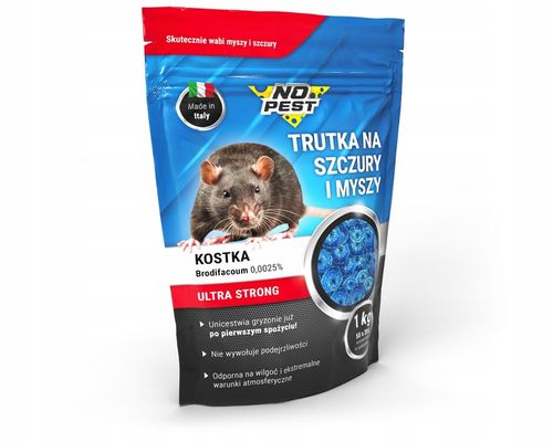 ULTRA MOCNA KOSTKA TRUTKA NA SZCZURY I MYSZY NO PEST BRODIFAKUM 1KG na Arena.pl