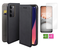 Etui z klapką do REALME C75 smart magnet case pokrowiec + szkło na ekran