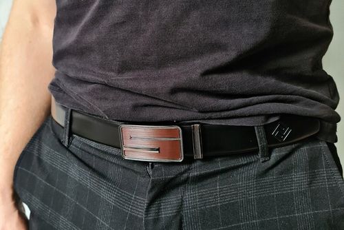 PROMESSO Męski pasek skóra z automat. klamra 100%PL + pudełko NA na Arena.pl