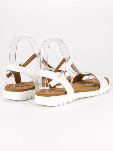 BIAŁE PŁASKIE SANDAŁY Rozmiar - 38 na Arena.pl