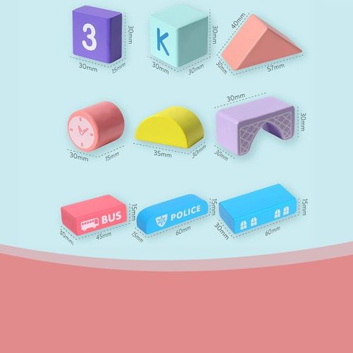 ZESTAW Klocki drewniane Miasto Auta Zestaw Puzzle Mata 115 Klocków EDU na Arena.pl