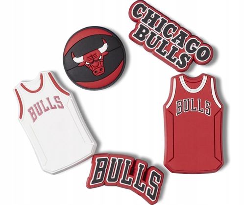 Przypinki Ozdoby Jibbitz Piny Do Butów Crocs NBA Chicago Bulls 5pc na Arena.pl