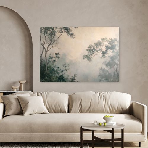 Obraz na płótnie,  Mgła w lesie 90x60 na Arena.pl
