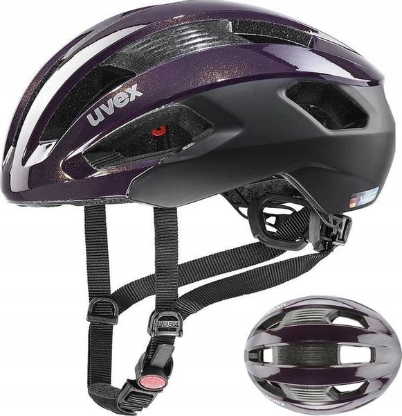 Kask rowerowy UVEX Rise CC - r. 52-56 cm, plum zdjęcie 1