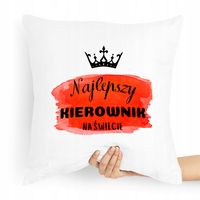 Poduszka Prezent Dla Najlepszego Kierownika Z Nadrukiem Ze Zdjęciem