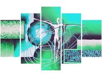 OBRAZ ABSTRAKCYJNY TANIEC ZIELENI