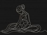 Plakat 80x60cm Pozycja Siedząca