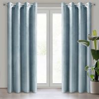 Zasłona na przelotakach zaciemniająca welwet MELANIE 140X250 morska