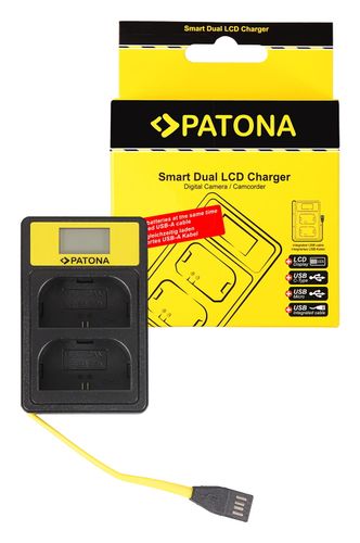 Patona podwójna ładowarka Dual LCD USB do akumulatorów Canon LP-E6 na Arena.pl