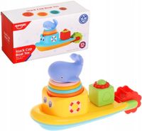 STATEK Z KLOCKAMI KUBECZKAMI DO KĄPIELI WIELORYB