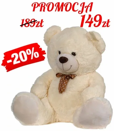 MIŚ PLUSZOWY XL PREZENT NA OSIEMNASTKĘ 18 URODZINY zdjęcie 2