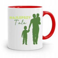 Kubek Czerwony Dla Taty Ojca Najlepszy Tata Z Nadrukiem Ze Zdjęciem