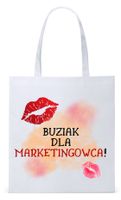 Torba Biała Eco Shopper Dla Marketingowca Prezent Z Nadrukiem Ze Zdjęciem