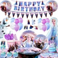 Dekoracje na Przyjęcie Frozen, Dekoracji i Zestaw Zastawy Stołowej 184Pcs