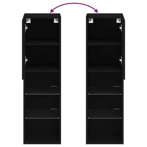 Szafka TV, z LED, czarna, 30,5x30x102 cm na Arena.pl