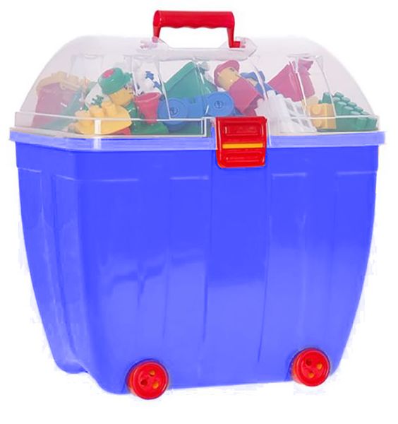 Hemar niebieski kuferek z klockami K2, 280 elementów zdjęcie 1