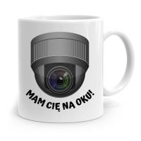 Dla Ochroniarza Stróża Kubek Mam Cię Na Oku! Z Nadrukiem Ze Zdjęciem